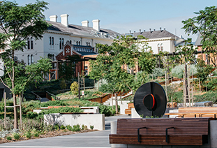 Bendigo Hospital gardens and sculpture